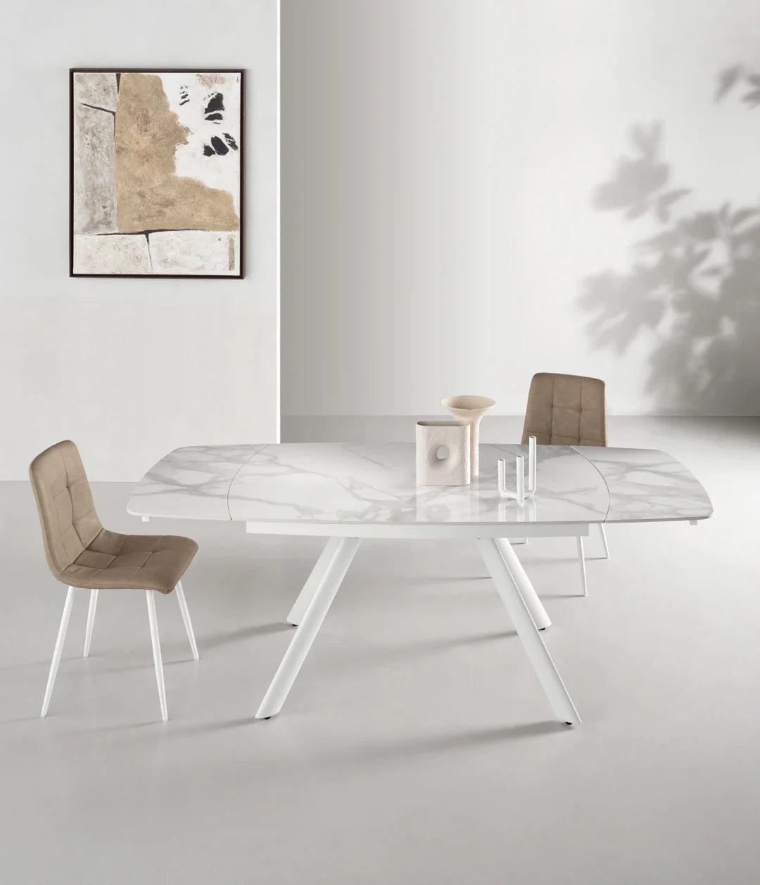 Terenceta table extensible céramique pleine masse – vue en situation, salle à manger