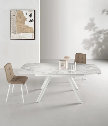 Terenceta table extensible céramique pleine masse – vue en situation, salle à manger