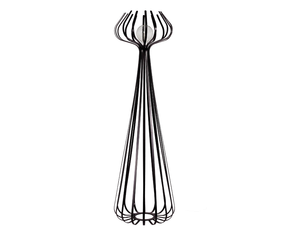 lampadaire de salon en métal noir mat - flamluce - Souffle d'intérieur