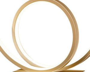 Lampe à poser design de table ronde led doré -  SOUFFLE D'interieur