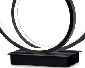 Lampe à poser design de table ronde led noir - SOUFFLE D'intérieur