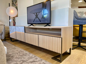 MEUBLE tv bois et céramique  zagas oblique 