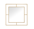 Miroir mural design moderne carré Brayan – vue de face – contour doré