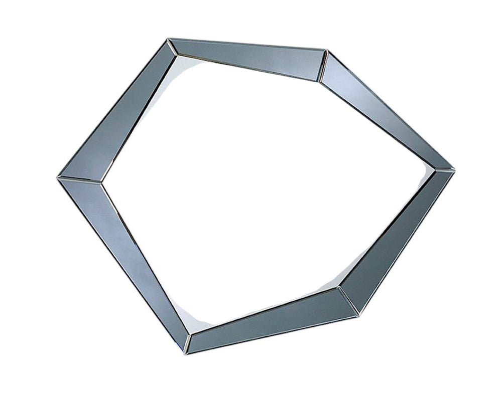 Miroir polygonal gris Polygon – zoom contour