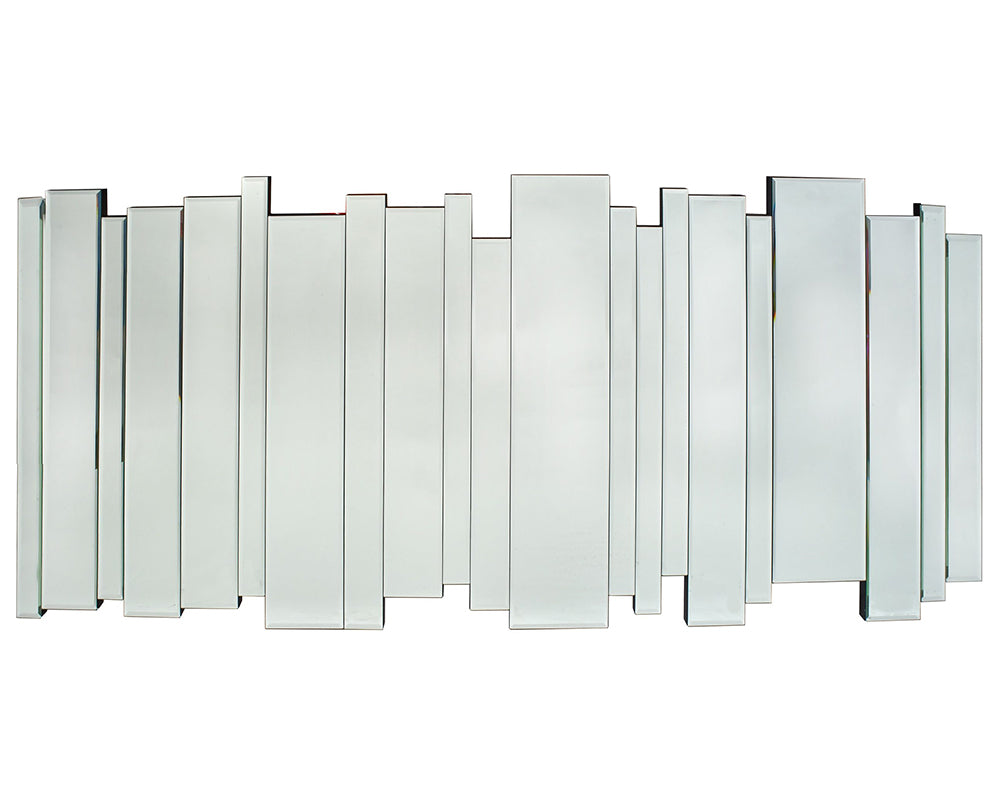 Miroir contemporain Esca – vue de face – argenté sans cadre