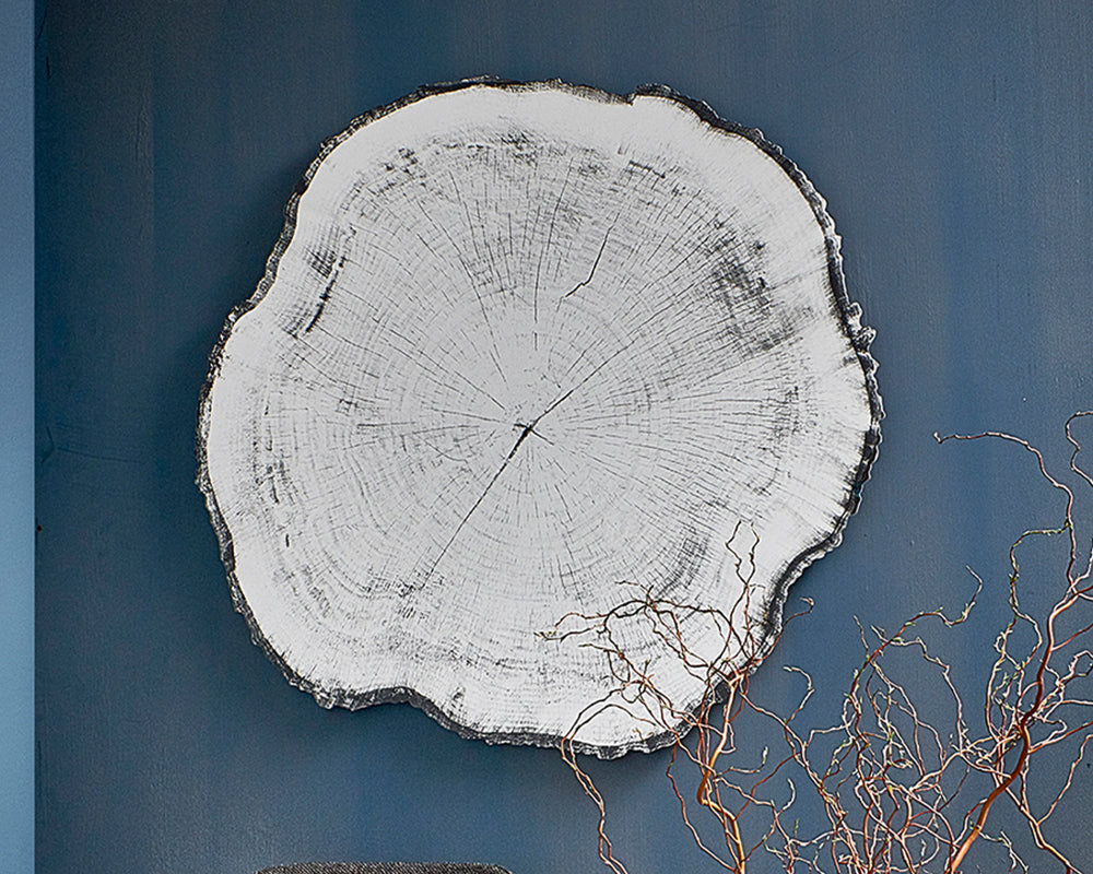 Miroir rond mural design Arbo en situation – salle à manger – vue de face