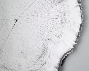 Détail Miroir rond mural – Arbo – effet tronc d'arbre – contour noir