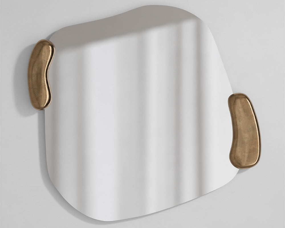 Miroir organique contour doré Calco – vue d'ensemble