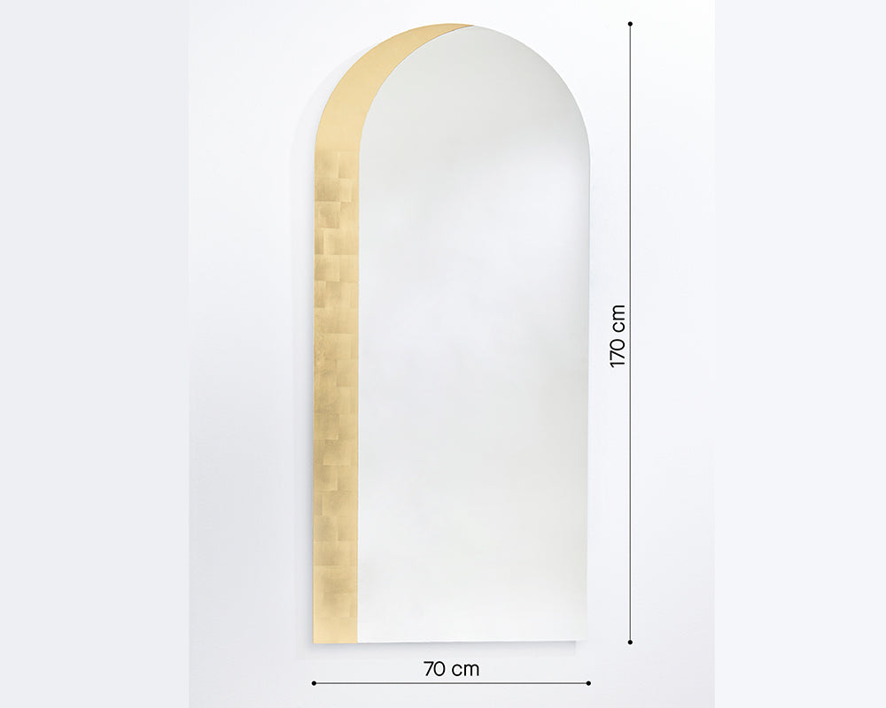 Miroir rectangulaire cadre doré Gallery – détail finition