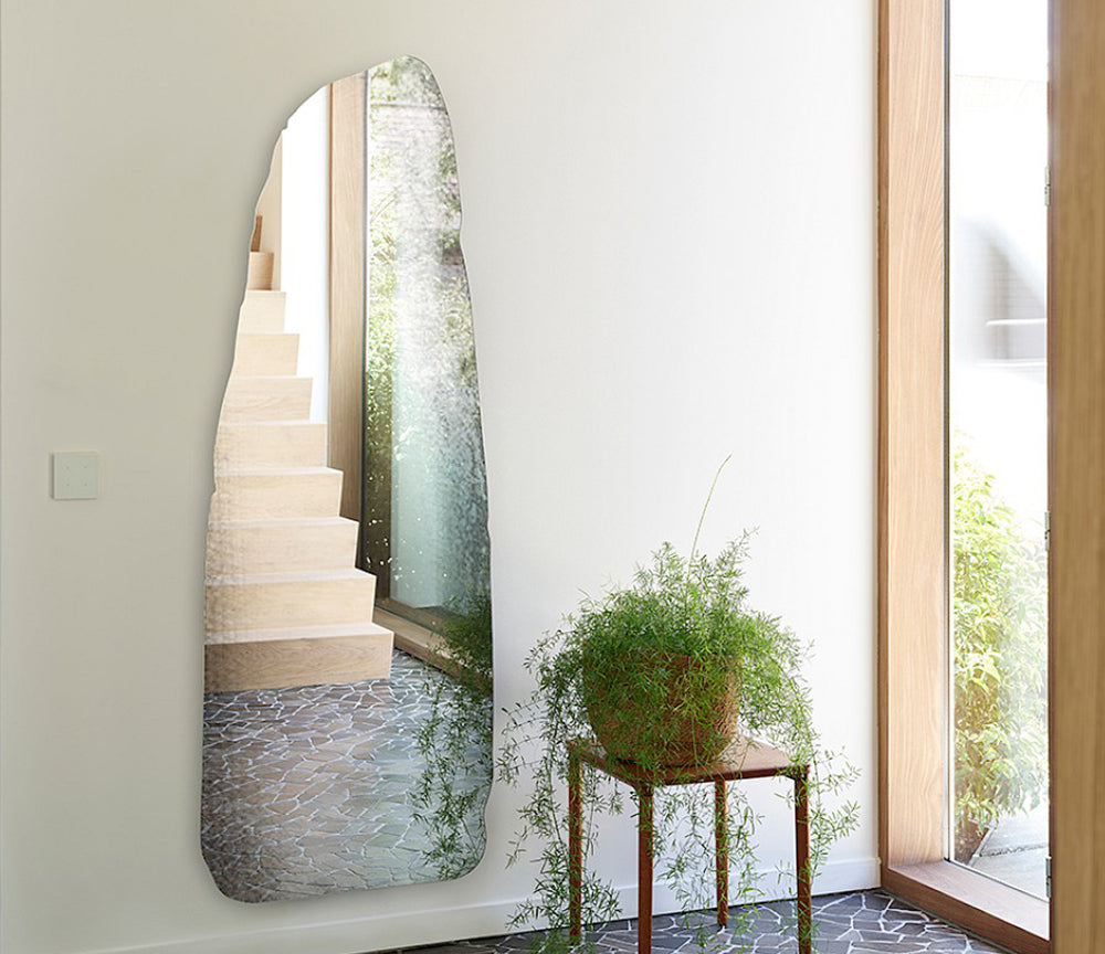 Miroir mural design organique irrégulier Rocca 64x175 cm – vue de face