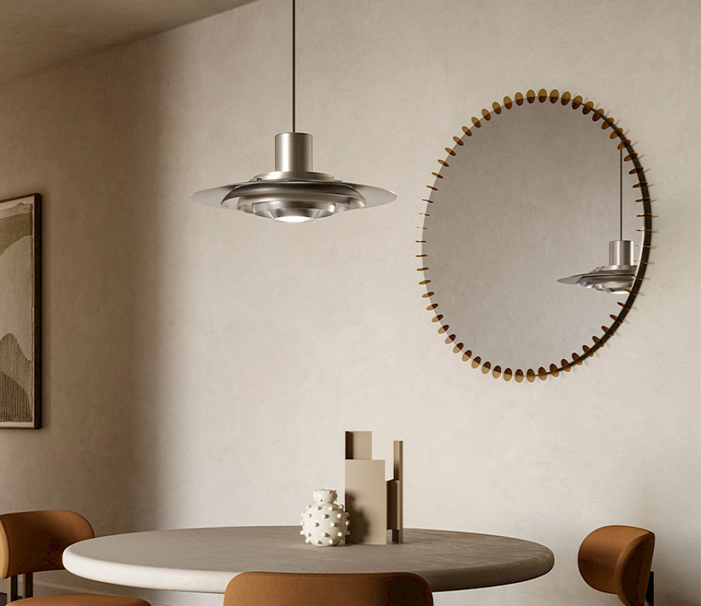 Miroir rond cercles dorés Ray – vue d'ensemble