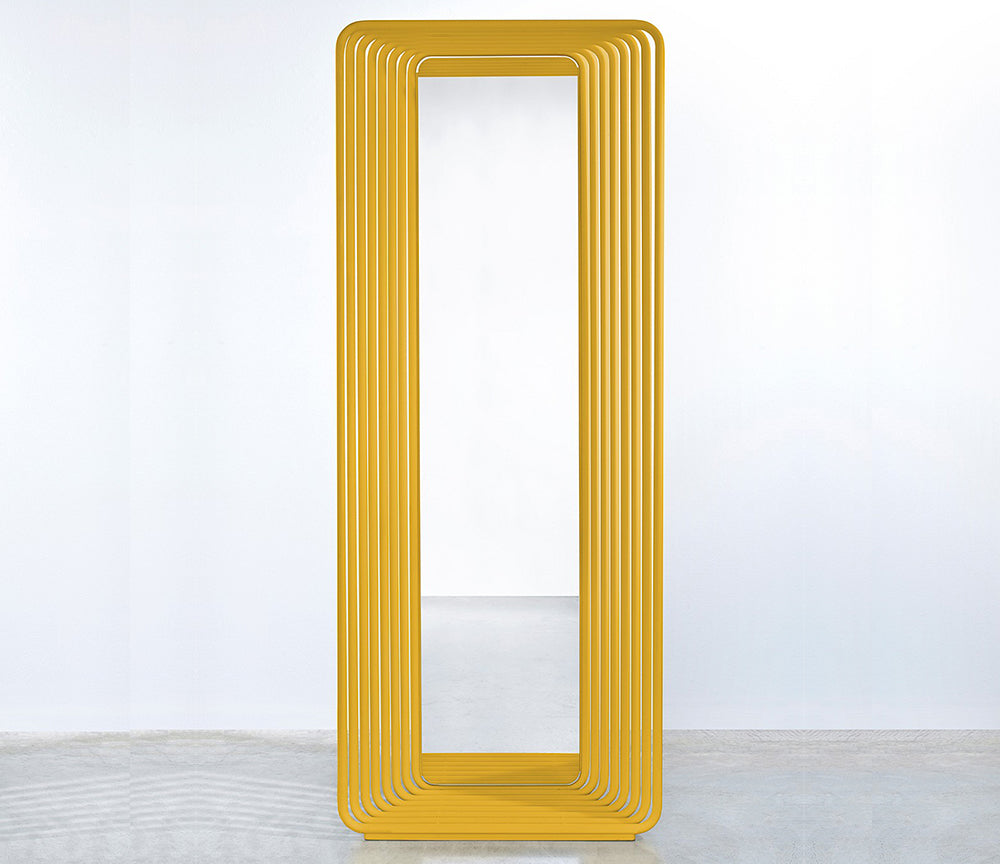 Miroir jaune salon rectangulaire - Deknudt mirrors - Souffle d'Intérieur
