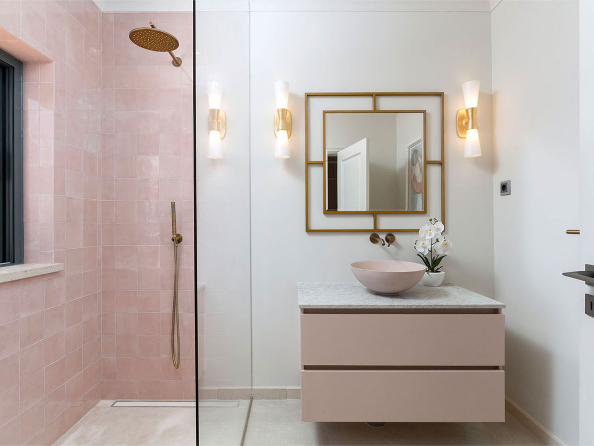 Miroir mural design carré doré - Brayan