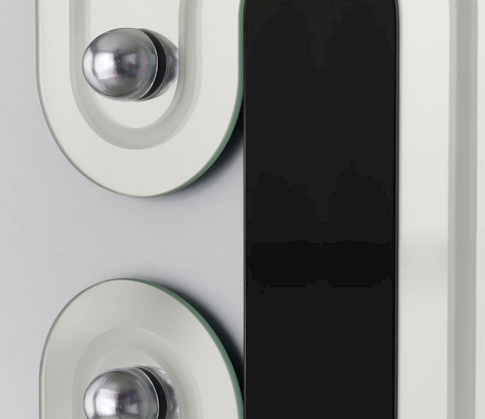 Miroir mural organique Satellita – zoom sphères décorées