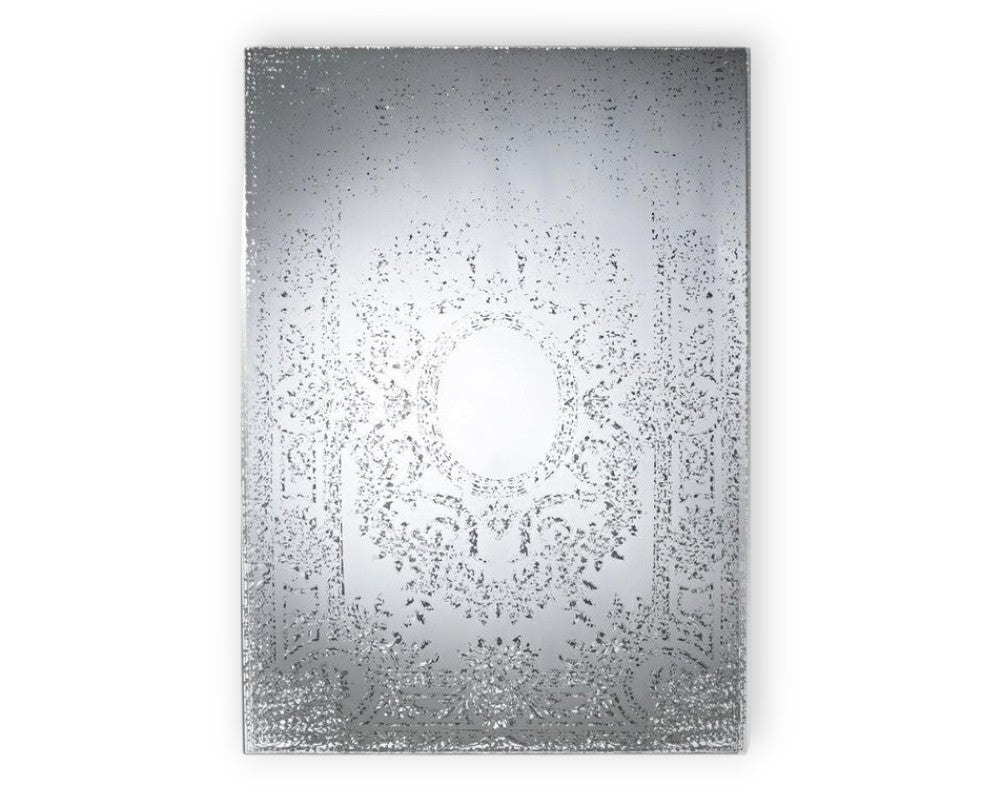 Miroir mural rectangulaire design Olivier – vue de face – décoration à motif