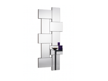 Miroir mural design Cris – vue 3/4 – rectangulaires superposés