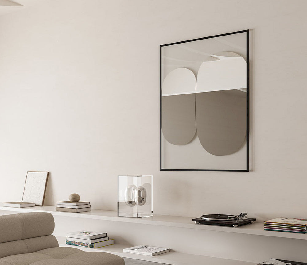 Miroir mural design salon surface sculptée Squeezy 93x150 cm – vue de face