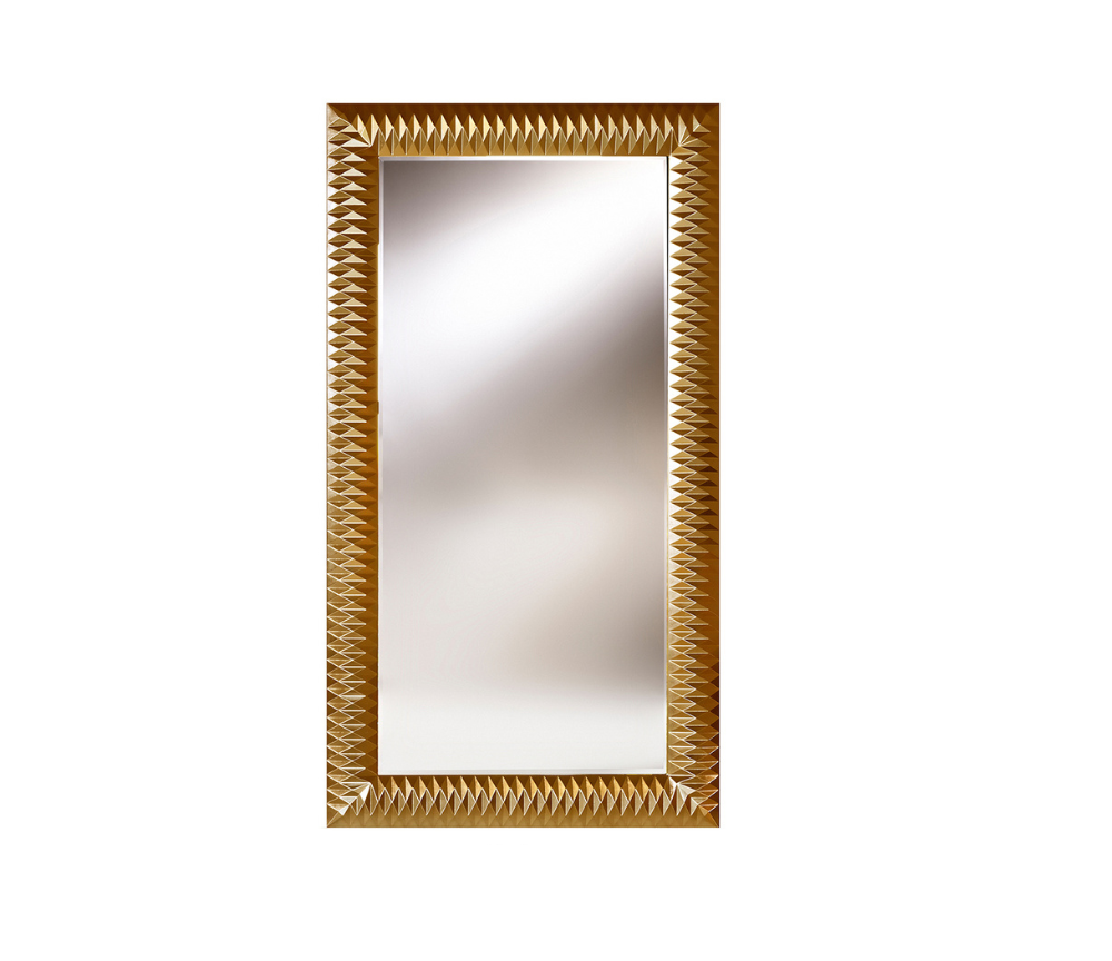 Grand miroir mural design moderne rectangulaire gold - Nickyta