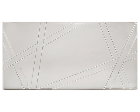 Miroir mural rectangulaire Geome – vue de face – argenté sans cadre