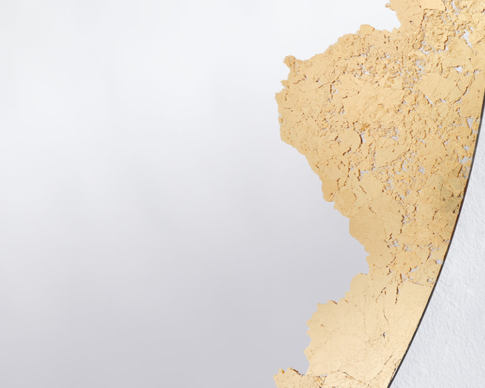 miroir rond doré mural moderne - Souffle d'intérieur