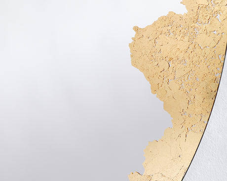 miroir rond doré mural moderne - Souffle d'intérieur