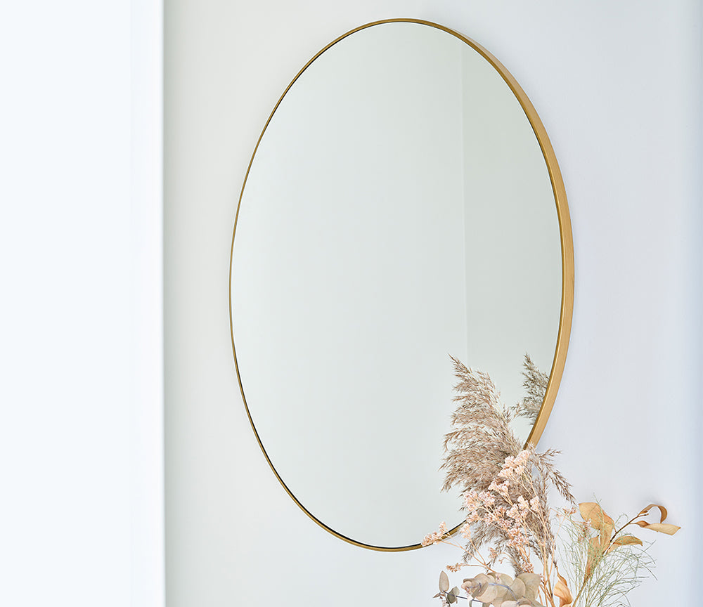 Miroir rond bronze Hoop Bronze – zoom cadre