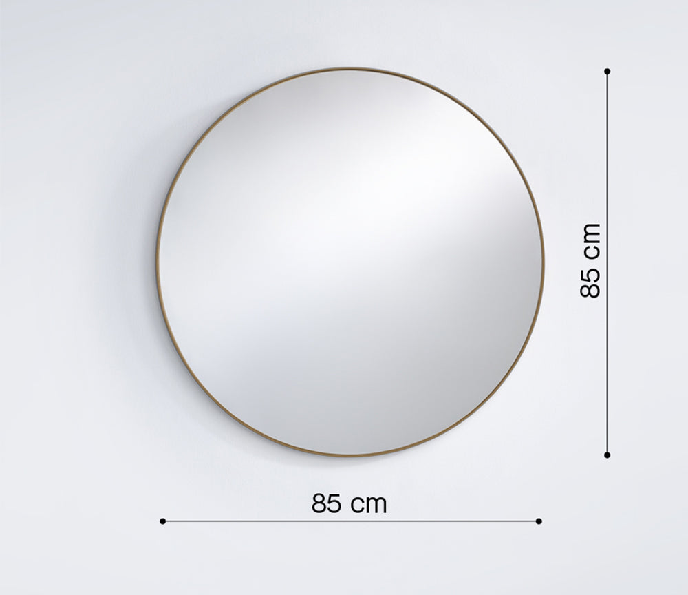 Miroir rond bronze Hoop Bronze – vue en situation entrée