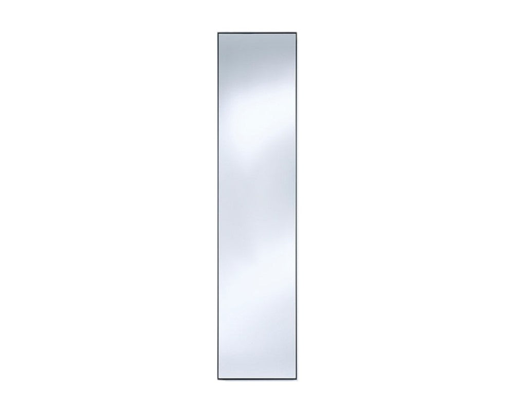 Miroir rectangulaire extérieur jardin Lucka – vue de face – contour violet