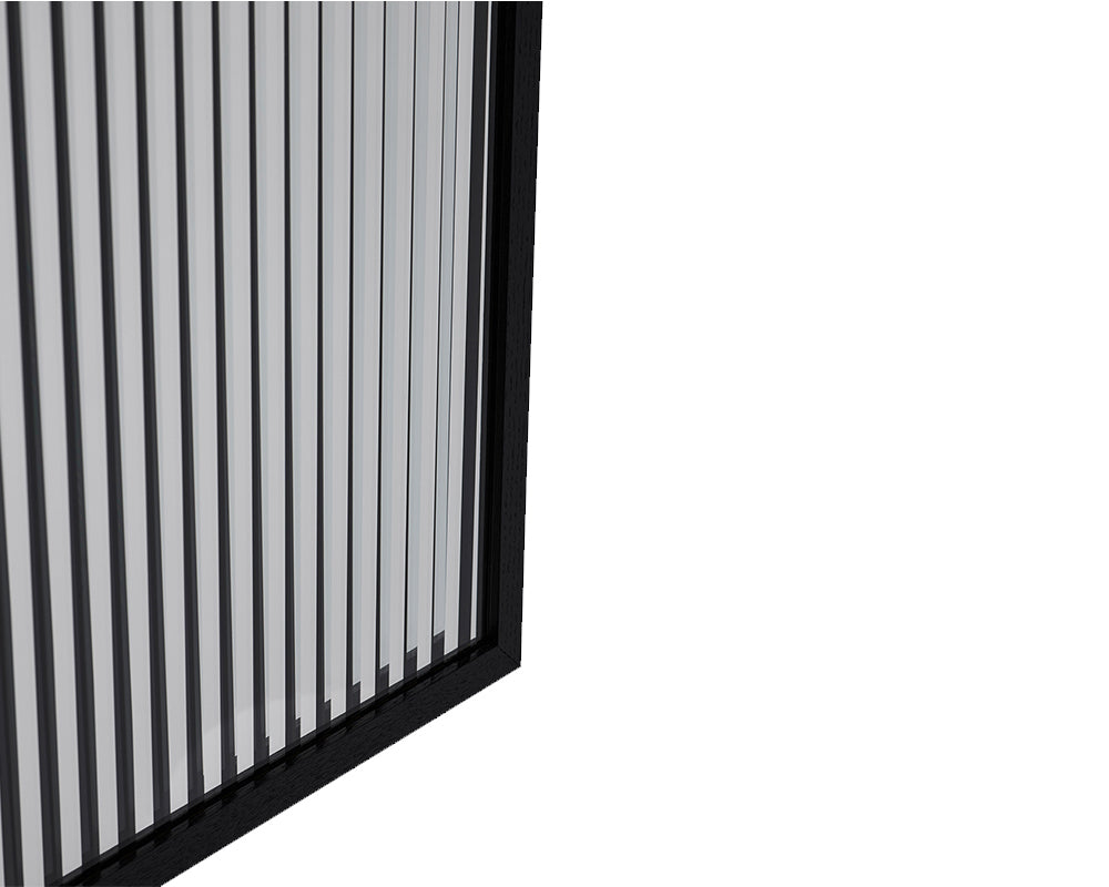 Miroir rectangulaire Attride 59x160 cm – détail cadre chêne noir