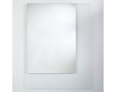 Miroir rectangulaire Void – vue de face – argenté sans cadre