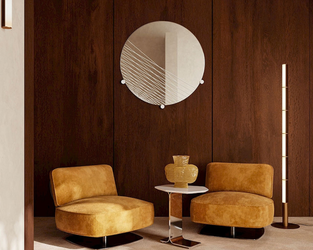 Miroir rond 100 cm double couches - Linea