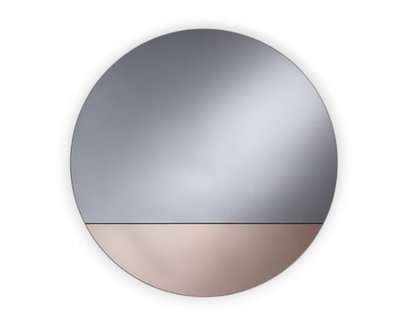 Miroir rond mural contemporain pour Cord Bronze – vue de face – cadre finition bronze