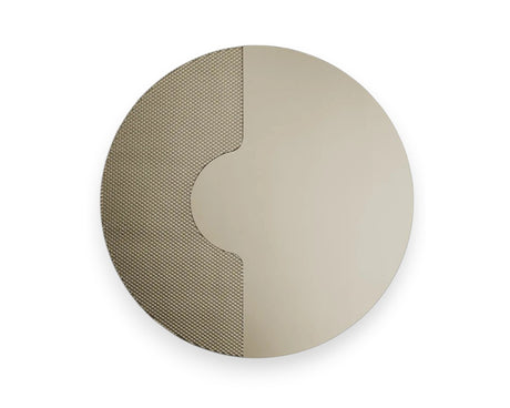 Miroir rond design Ilio – vue de face – bronze sans cadre