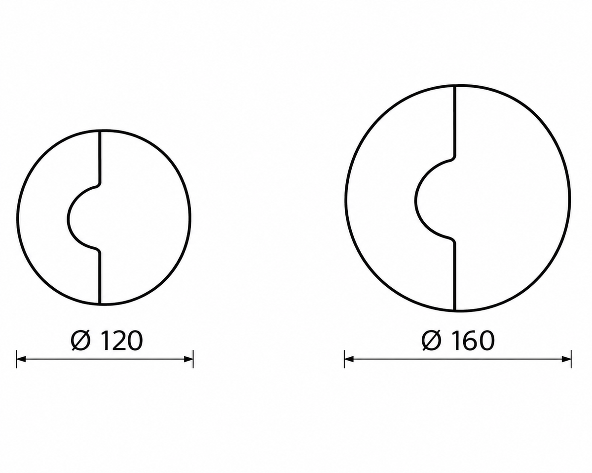 Schéma dimensions – Ilio – Ø120/Ø160 cm