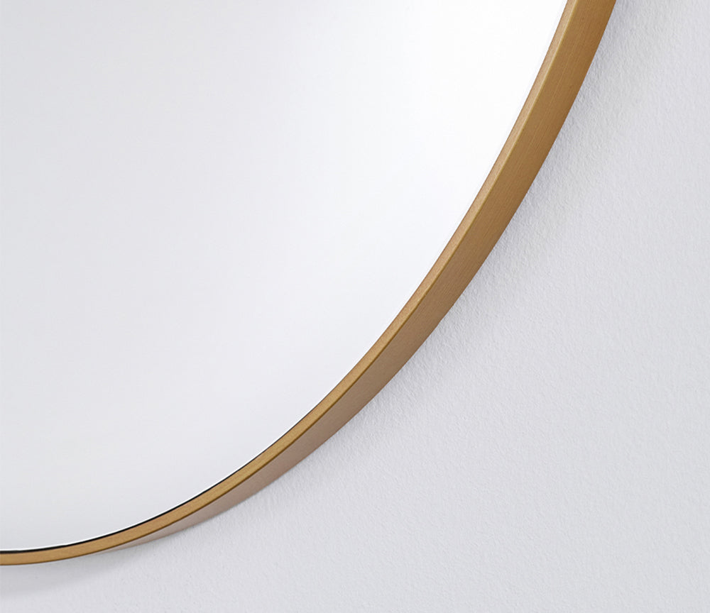 Miroir rond bronze Hoop Bronze – vue en situation vasque
