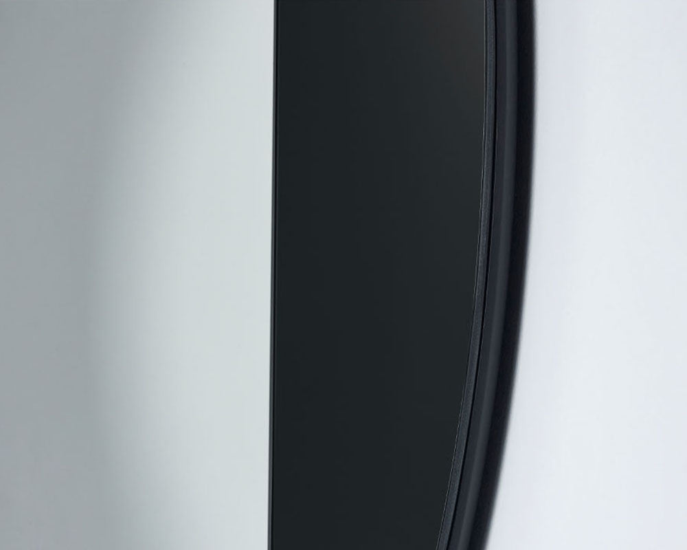 Miroir rond noir Cord – vue de profil