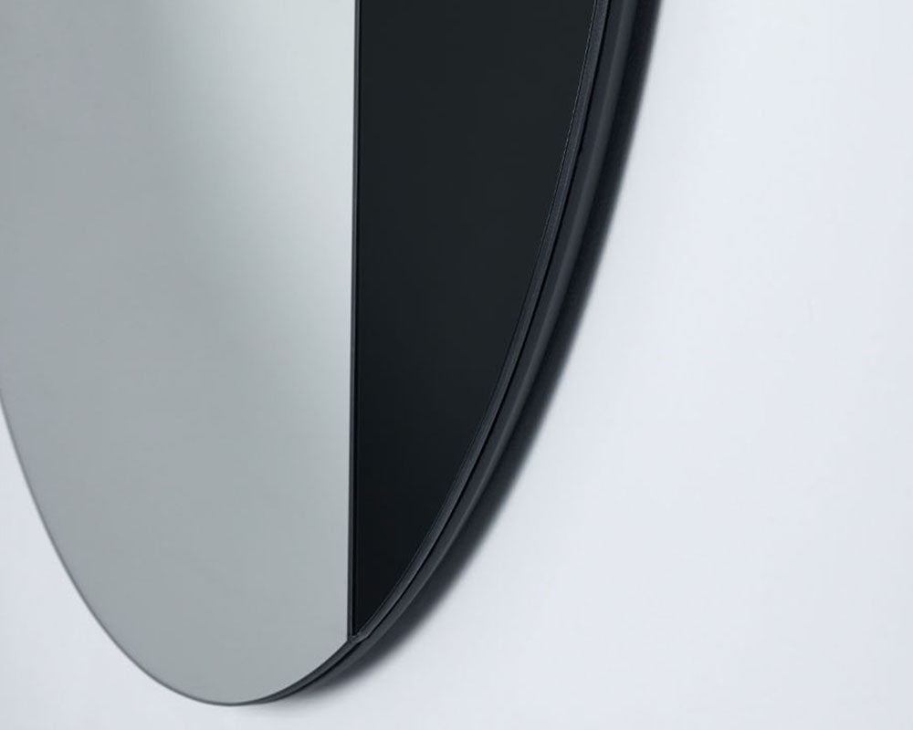 Miroir rond noir Cord – zoom cadre