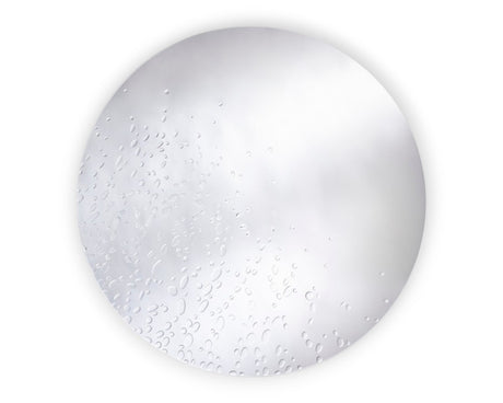 Miroir rond mural design moderne Matinal – vue de face – motif gouttes d’eau