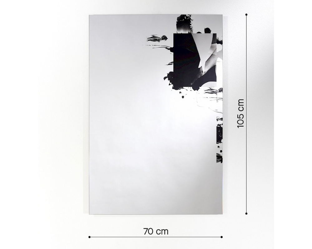 miroir mural design rectangulaire cathy - dimensions