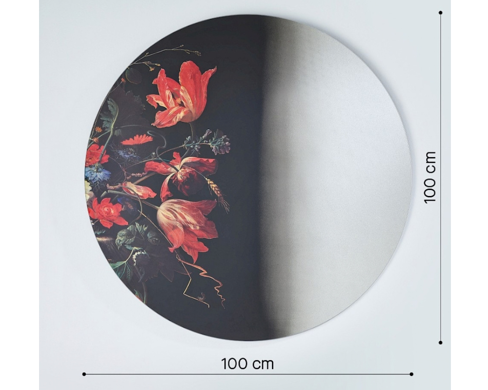 miroir rond deco fleur lys - museo