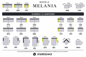 Canapé d'angle dossiers avance recule Melania – vue en situation showroom