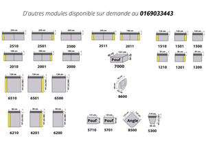 Corner sofa forward backward 282x189cm - Cassy