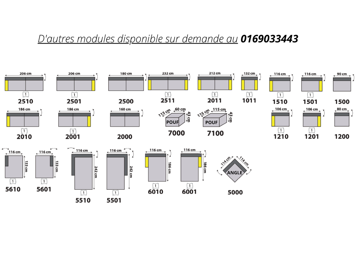 Canapé d'angle dossiers avance recule - Mely