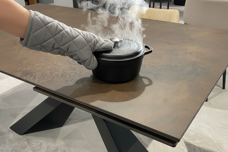 Plateau céramique bronze résistant à la chaleur - vue élargie