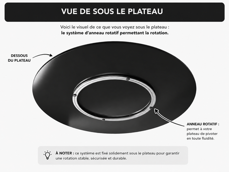 plateau tournant ceramique pour table - AKANTE LAZY