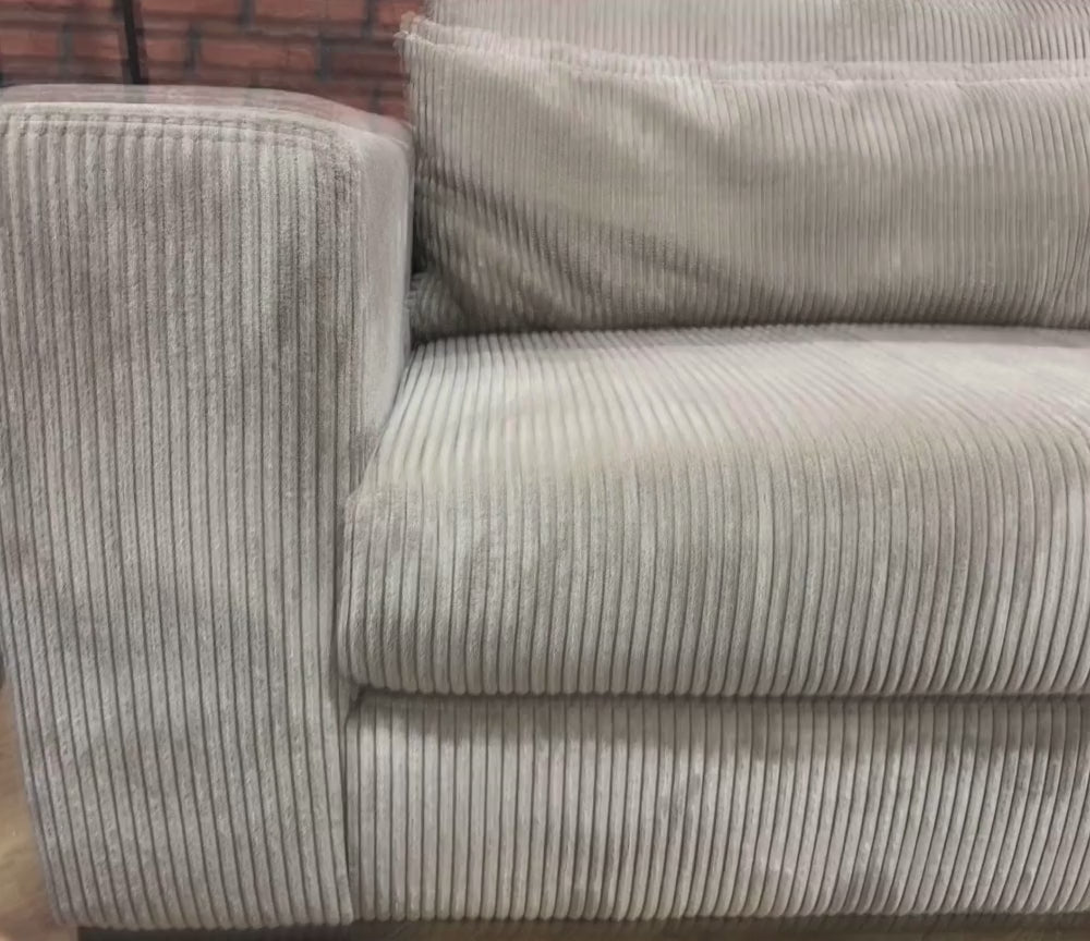 3-seater velvet sofa 206 to 286cm - Maely