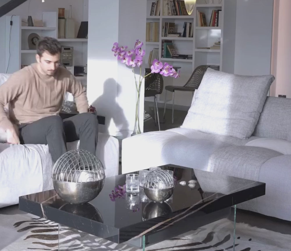 Table basse avec plateau relevable - Ozzio - Souffle d'intérieur