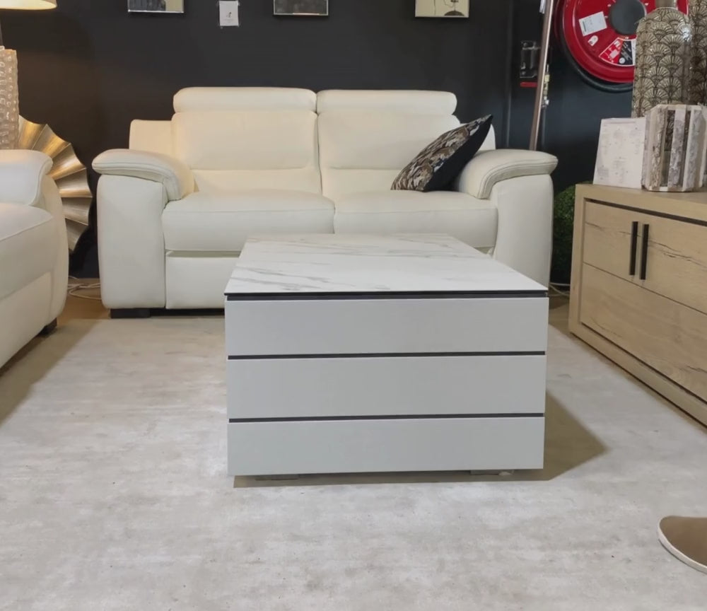 Table basse céramique avec plateau relevable