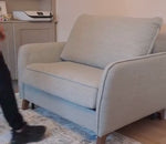 démonstration d'un fauteuil convertible 1 place