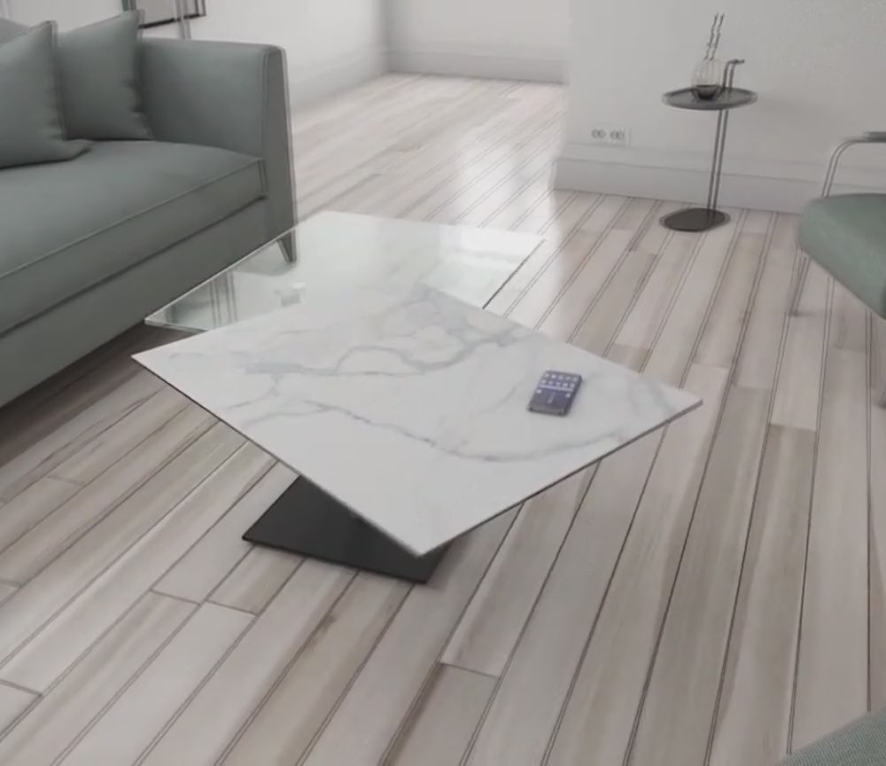 démonstration d'une table basse pivotante